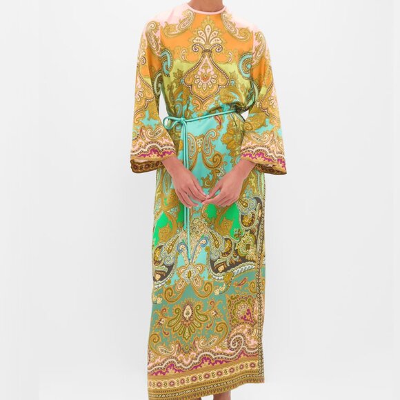 Alemais Multi Clemenza Silk Midi Dress - Picture 1 of 14
